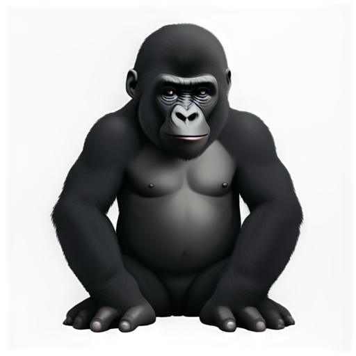 baby mammal inside gorilla - icon | sticker