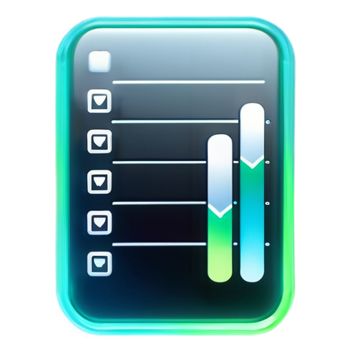 habit tracker, smooth and sleek design, powerful checkmark symbol, productivity theme, flat modern style, minimalistic, vibrant green and blue colors, digital illustration, professional look - icon | sticker