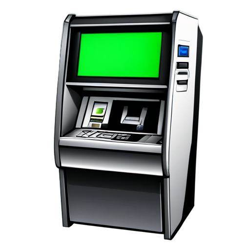 Cheque deposit on ATM machine - icon | sticker