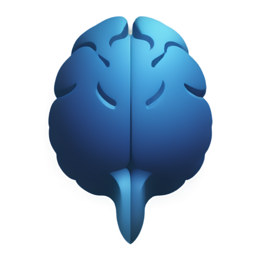 Abstract style artificial intelligence brain - icon | sticker