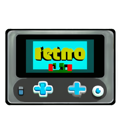 retr retro game icone that has name retro game on it - icon | sticker