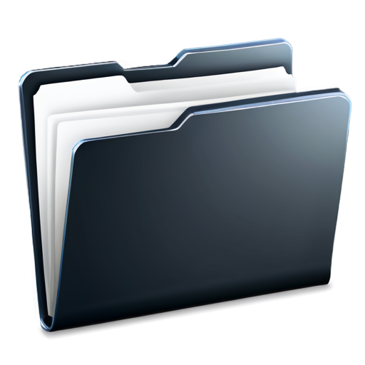 A folder icon for a new operating system in 2D style with white background - icon | sticker