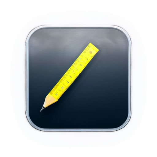 ios style, app icon, rounded corner, ruler, Set Square - icon | sticker