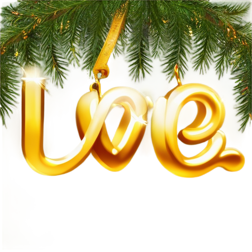 the inscription in gold letters "Love, health, prosperity!" against the background of a New Year tree and the symbol of the year - the snake - icon | sticker