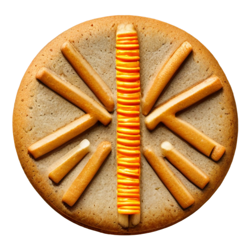 Fishbone cookie - icon | sticker