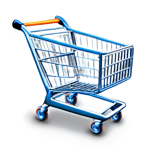 logo of a shopping cart in 2d - icon | sticker