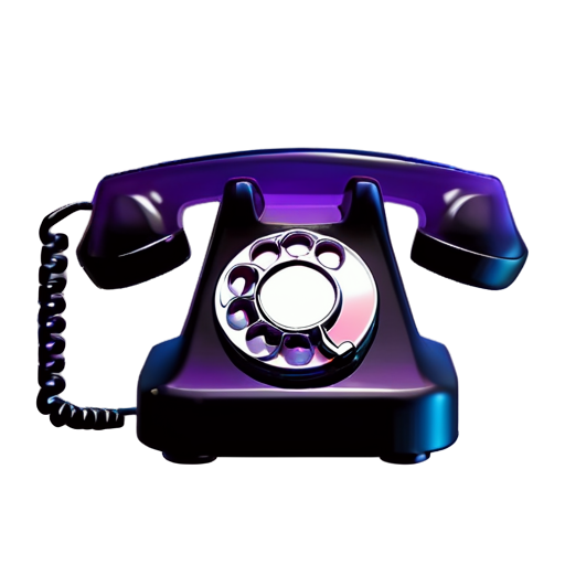 Dark purple Old Telephone - icon | sticker