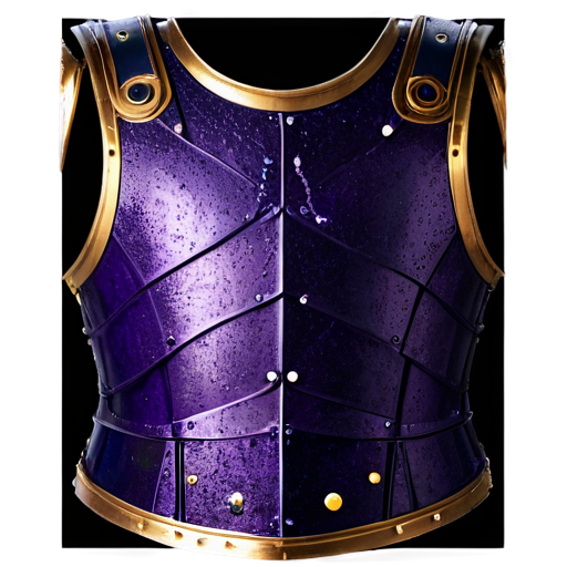 Intricate reach medieval cuirass made of purple night sky - icon | sticker