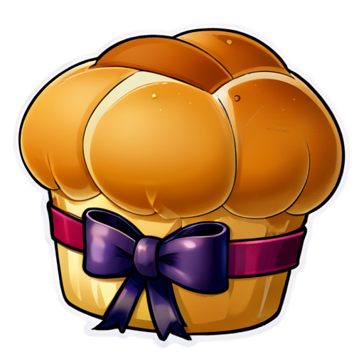 A bread bow filled with yam fruits and yam berries. - icon | sticker