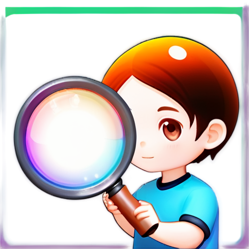 Help me generate a logo icon under the title of "Dark Search". The prospect is a search magnifying glass. The background is a Dark matter universe - icon | sticker