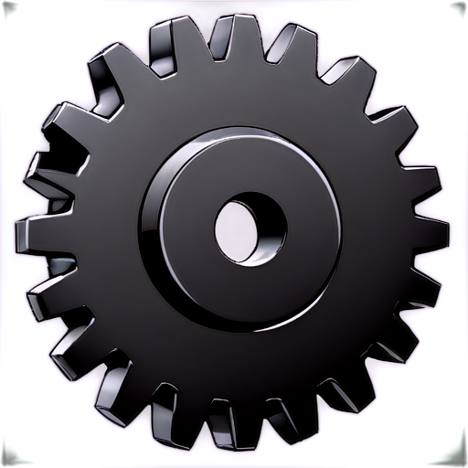 app icon, a Gear, style: flat design , num: one, size: 512 * 512 - icon | sticker