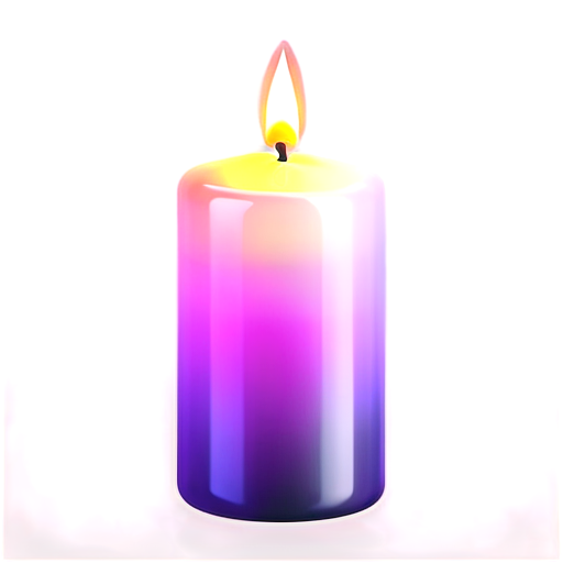 violet christmass candle - icon | sticker