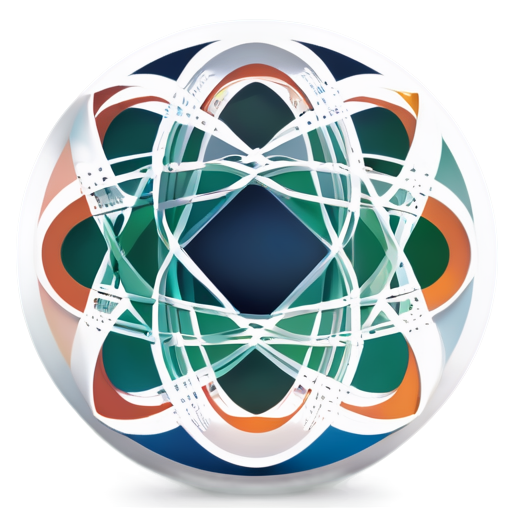 Use abstract geometric shapes to symbolize the interconnectedness and complexities of modern economics. For example, connected circles or a grid to represent a systems approach. - icon | sticker