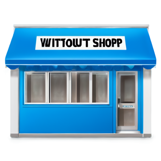 a city shop without shop sign - icon | sticker