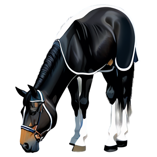 Lightweight Turnout Rugs. Black and white. style Line art . No horse - icon | sticker