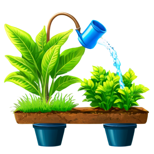 watering of plants in the garden - icon | sticker