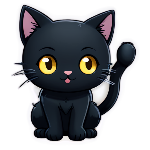 health app, make letter "M" looks like black cat - icon | sticker