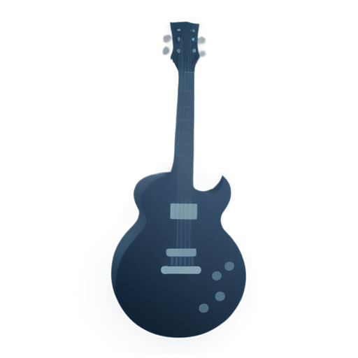 Dark blue Rock guitar - icon | sticker