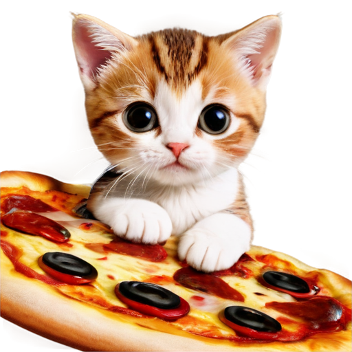 kitty pizza - icon | sticker