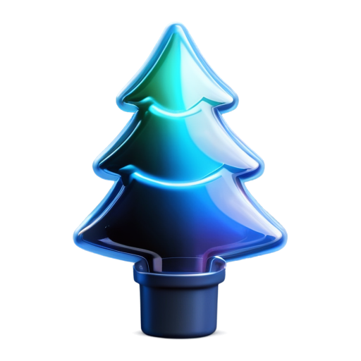 flash picture with fireworks around christmas tree - icon | sticker