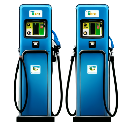 fuel pumps in blue and light blue colors - icon | sticker