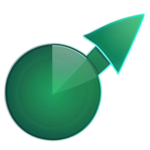 profit growth icon, diagram icon, infographic icon, realistic, emerald colors - icon | sticker