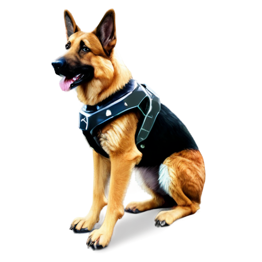 Robotic german shepherd dog - icon | sticker