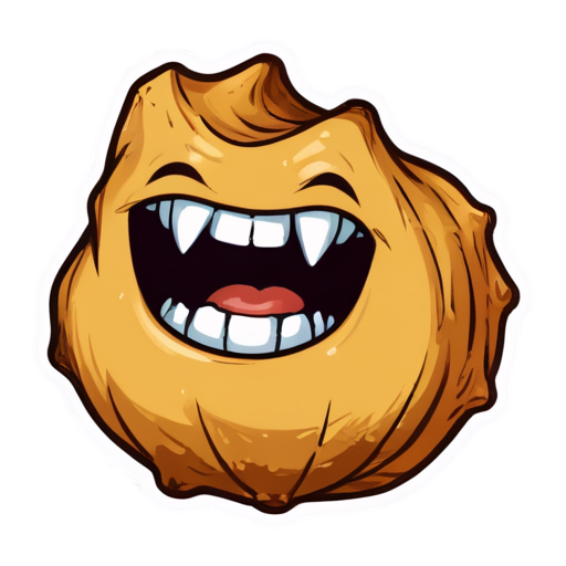 An appetiser of yam creature teeth, seasoned with yam spices. - icon | sticker