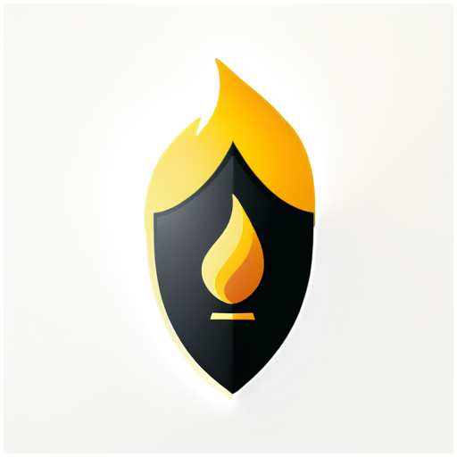 featuring a flame and a shield, symbolizing the protection of gas safety - icon | sticker