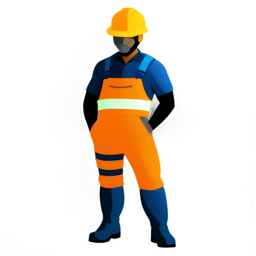 The mascot of the Two Floors construction company is a tiger in a construction helmet and construction overalls. Humanized and muscular! The helmet on the tiger is orange. - icon | sticker