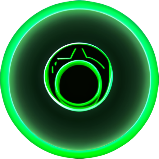 Design an icon for the cryptocurrency project BEO, focusing on ecology and innovation. The icon symbolizes a click — a circular button with a glowing effect, created in natural shades of green and sand. The center features a simple symbol of a finger or a mouse, evoking a sense of ease and interactivity." - icon | sticker