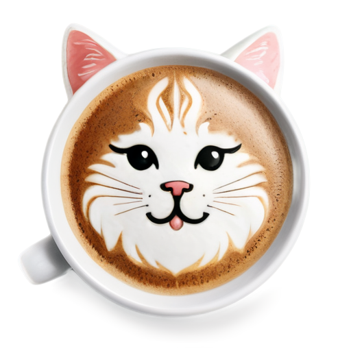 kitty latte - icon | sticker