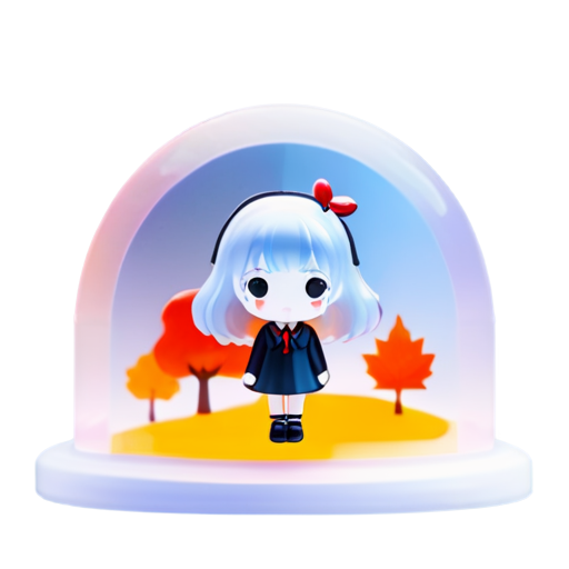 school against the backdrop of an autumn garden - icon | sticker