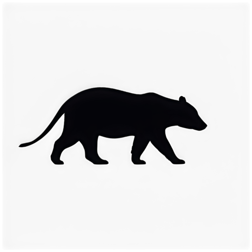 simple black icon for Age of Mammals, with another mammal white inside it - icon | sticker