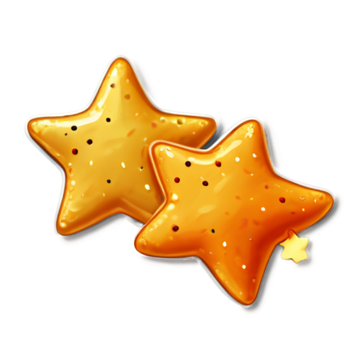 Crispy yam dough stars sprinkled with yam salt. - icon | sticker