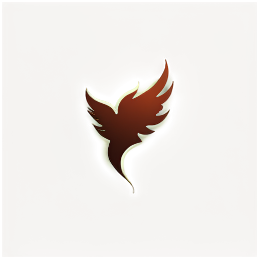 a thunder phoenix rising from coffee bean - icon | sticker