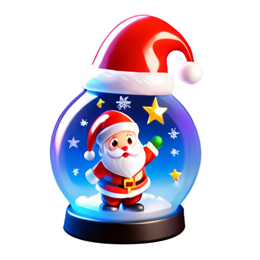 christmas musical lanterns with santa - icon | sticker