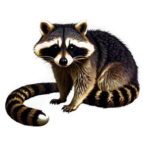 Raccoon with snake eyes, games, play on computer, rgb - icon | sticker