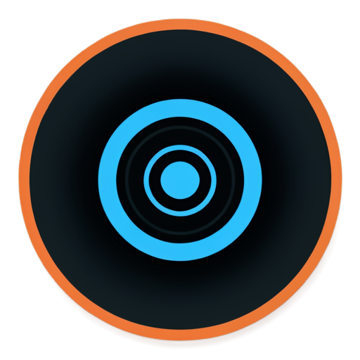 Create a simple and modern logo for a Telegram bot called 'Event Radar,' designed to connect event organizers and performers. The logo should feature a minimalist radar symbol with one or two radar waves, suggesting connection and discovery. Include a subtle icon that represents music or performance, like a microphone or music note, integrated within or near the radar. The color palette should use warm, inviting colors such as shades of orange and dark gray. The font for 'Event Radar' should be clean, bold, and modern, positioned beneath or around the radar symbol to be clear at small sizes. - icon | sticker