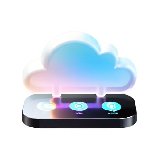 5G cloud with control signal - icon | sticker