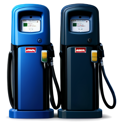 fuel pumps in blue and light blue colors - icon | sticker