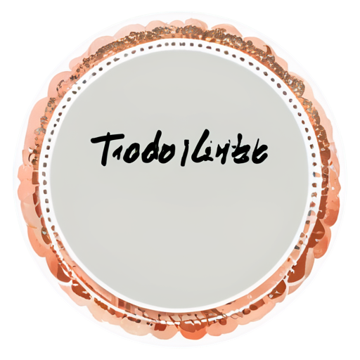 beautiful simple circle lettered symmetrical todo-list - icon | sticker