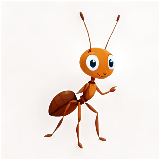 brown cute ant standing - icon | sticker