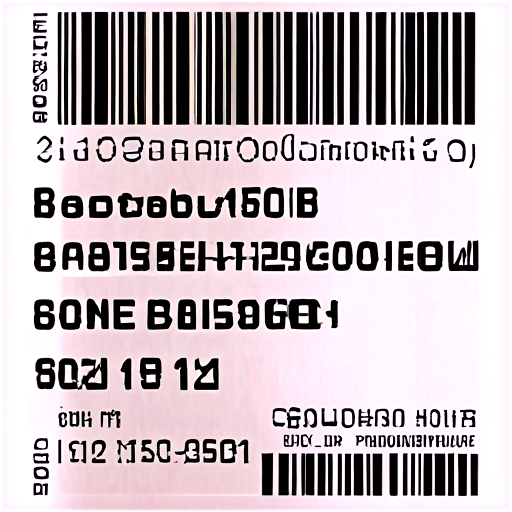 a label with a code 128 barcode and some text viewed from an angle - icon | sticker