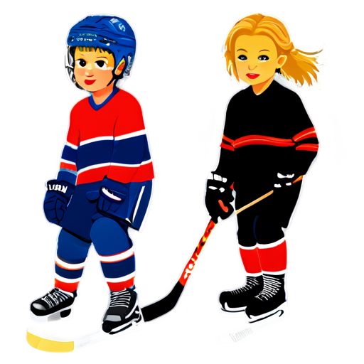 Hockey tournament for children - icon | sticker