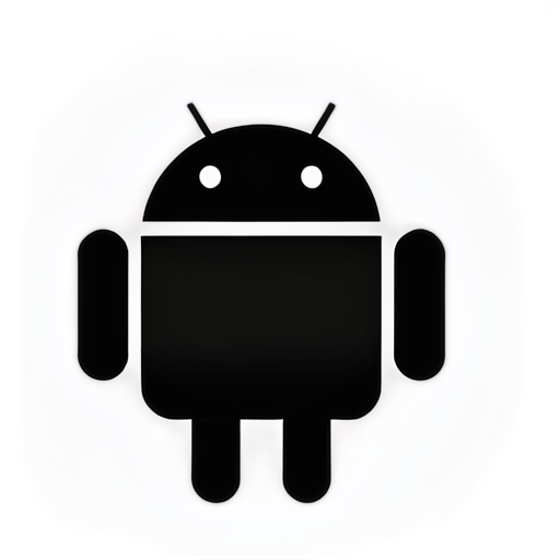 The icon should have a clean, modern style, without cartoonish elements. Include: Android icon - icon | sticker