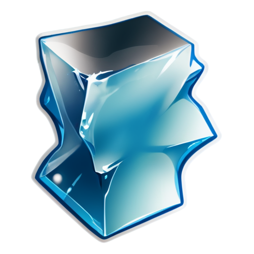 the glass shatters into pieces - icon | sticker