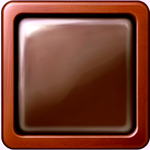 square button, computer game, notepad, brown, empty - icon | sticker