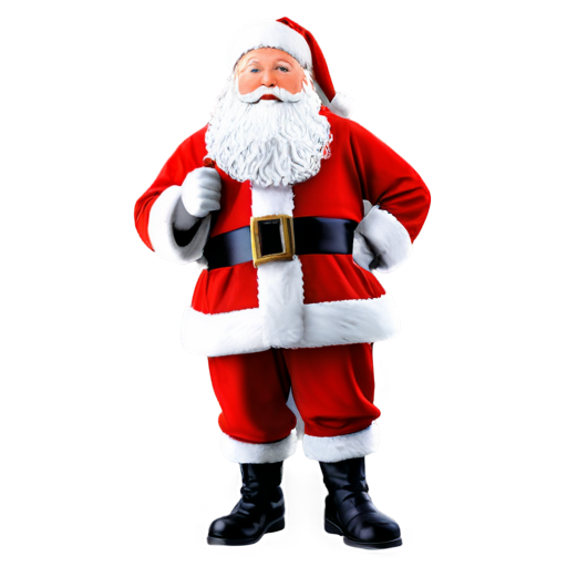 christmas santa claus with flashlight - icon | sticker