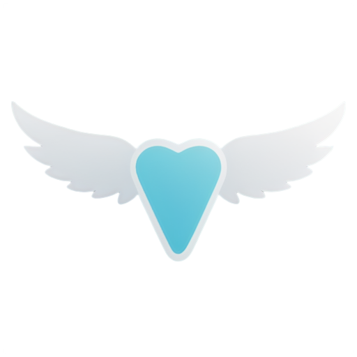 Design a symbol dedicated to the meaning of tooth with wings, reflected to light and insight. The symbol should reflect the nature of complex treatment and include elements that represent harmony and balance of smile. Please develop a unique and visually appealing design - icon | sticker